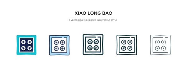 Xiao icono largo bao en la ilustración de vectores de estilo diferente. dos c — Vector de stock