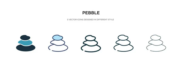 페블 아이콘은 다른 스타일 벡터 일러스트에서 사용 된다. 두 가지 색 — 스톡 벡터