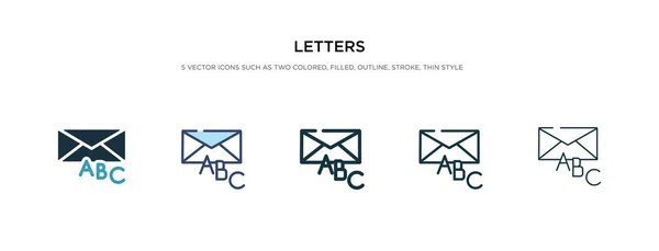 Buchstaben-Symbol in verschiedenen Stilvektorillustrationen. zweifarbig — Stockvektor