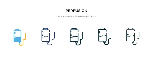 Icono de perfusión en la ilustración de vectores de estilo diferente. dos colores — Vector de stock