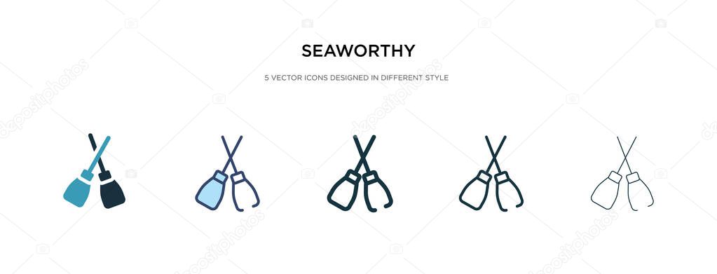seaworthy icon in different style vector illustration. two color