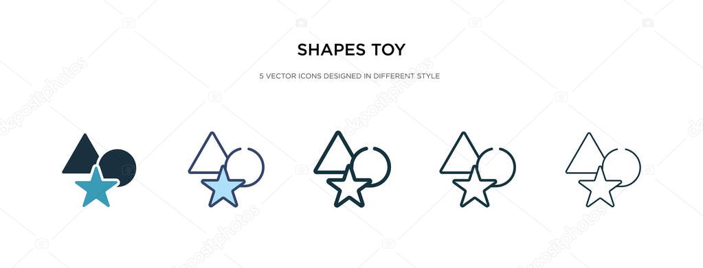 shapes toy icon in different style vector illustration. two colo
