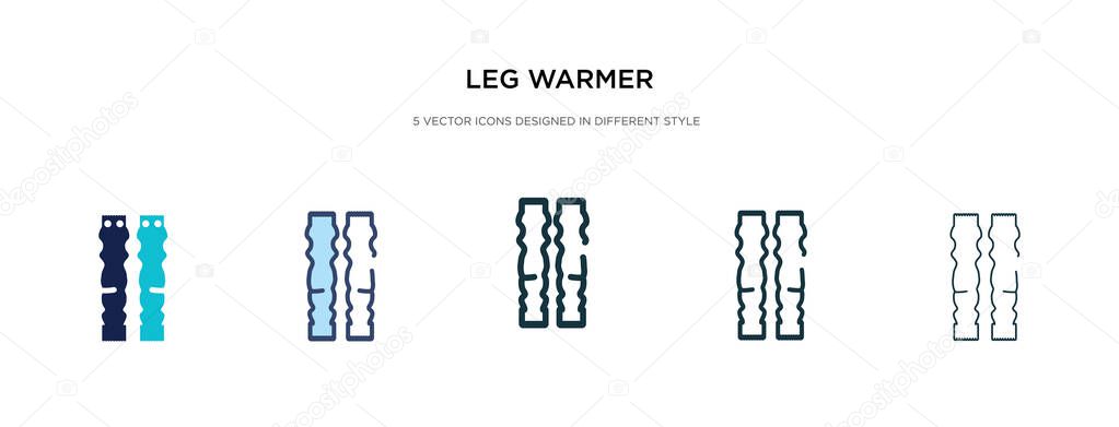 leg warmer icon in different style vector illustration. two colo