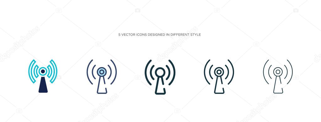   icon in different style vector illustration. two colored and b