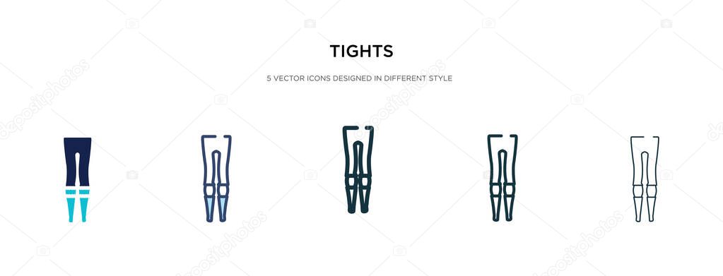 tights icon in different style vector illustration. two colored 