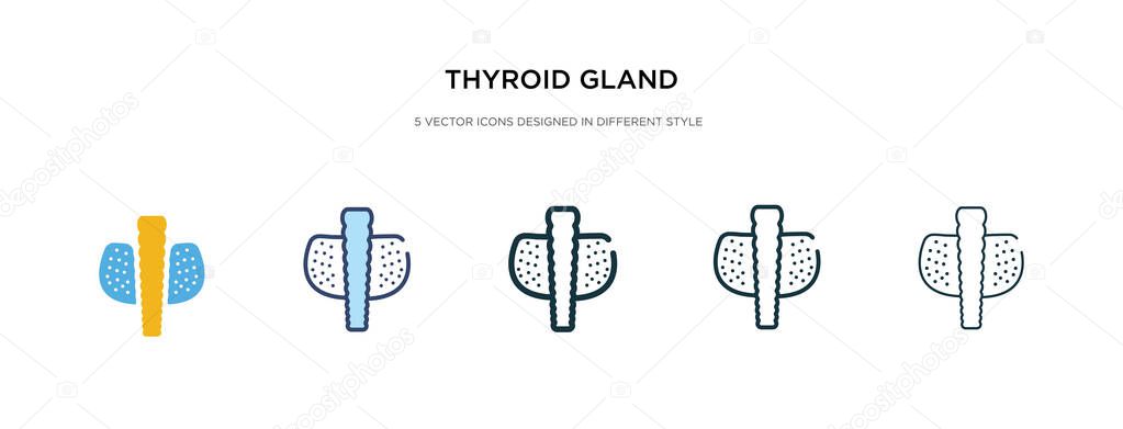 thyroid gland icon in different style vector illustration. two c