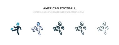 Amerikan futbolcu topa farklı bir stil ile vuruyor.