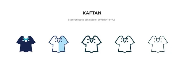 Icono de kaftan en la ilustración de vectores de estilo diferente. dos colores — Vector de stock