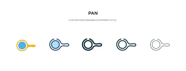 Icono de pan en la ilustración de vectores de estilo diferente. dos colores y — Vector de stock