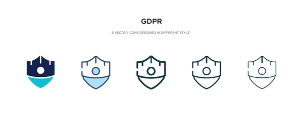 Gdpr icono en la ilustración de vectores de estilo diferente. dos de color un — Archivo Imágenes Vectoriales