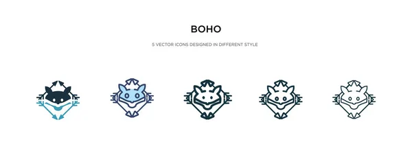Иконка boho в другой векторной иллюстрации стиля. два цветных — стоковый вектор