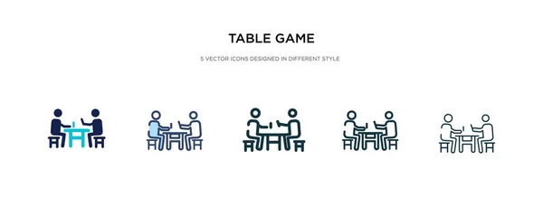 Icono del juego de mesa en la ilustración de vectores de estilo diferente. dos colo — Vector de stock