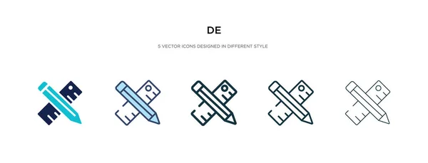 De icono en la ilustración de vectores de estilo diferente. dos colores y — Vector de stock