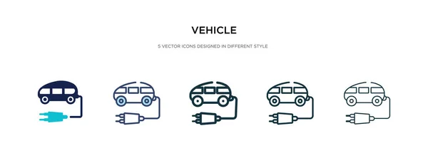 stock vector vehicle icon in different style vector illustration. two colored