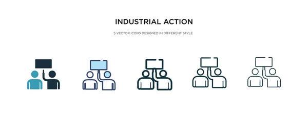 Icona di azione industriale in stile diverso illustrazione vettoriale. t — Vettoriale Stock