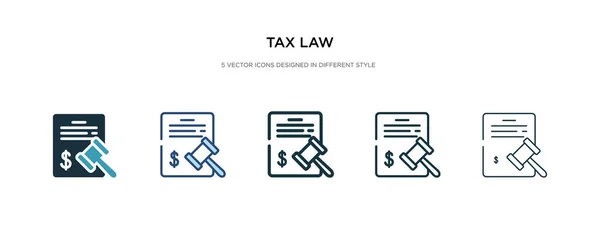 Fiscaal pictogram in verschillende stijl vector illustratie. twee gekleurde — Stockvector