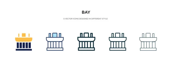 Icône de baie dans l'illustration vectorielle de style différent. deux couleurs et — Image vectorielle