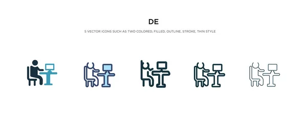 De icon dans différentes illustrations vectorielles de style. deux couleurs et — Image vectorielle