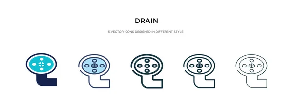 Drain icon in different style vector illustration. two colored a — Stock Vector