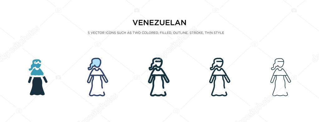 Venezuelan icon in different style vector illustration. two colored and black venezuelan vector icons designed in filled, outline, line and stroke style can be used for web, mobile, ui