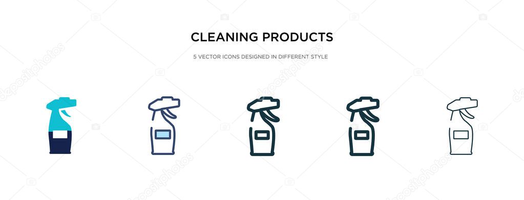 cleaning products icon in different style vector illustration. t