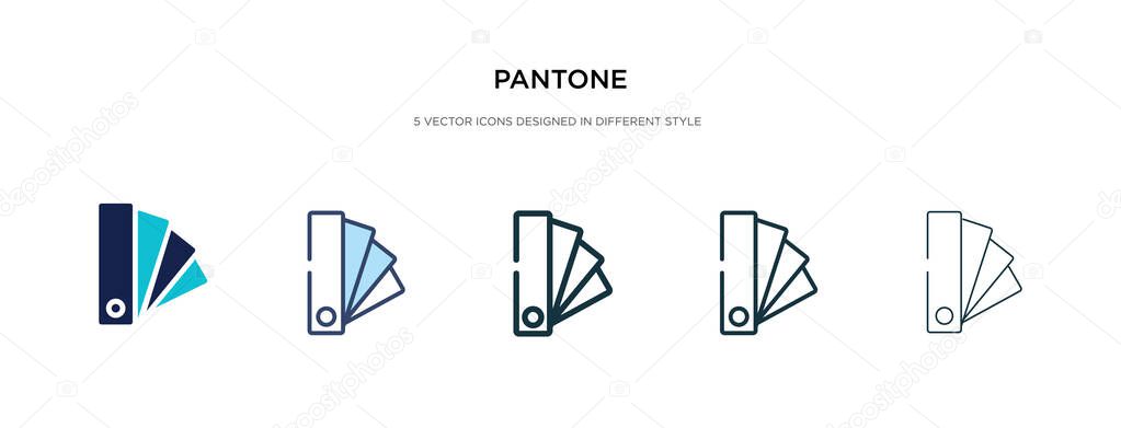 pantone icon in different style vector illustration. two colored