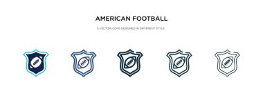 american football team emblem icon in different style vector ill