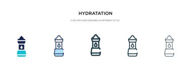 Farklı stil vektör illüstrasyonunda hidratasyon simgesi. iki kol