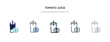 tomato juice icon in different style vector illustration. two co