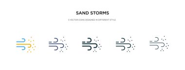 sand storms icon in different style vector illustration. two col clipart