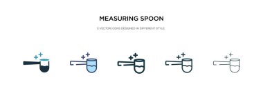 measuring spoon icon in different style vector illustration. two