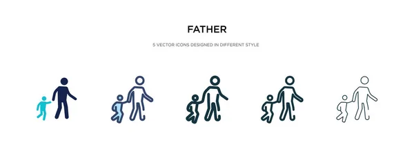 Far ikon i olika stil vektor illustration. två färgade — Stock vektor