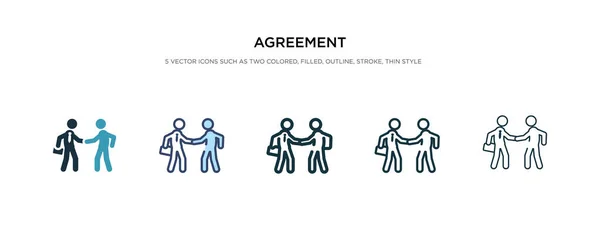 Overeenkomst icoon in verschillende stijl vector illustratie. twee kleuren — Stockvector