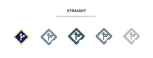 Přímá ikona v různých stylech vektorové ilustrace. dvě barvy — Stockový vektor