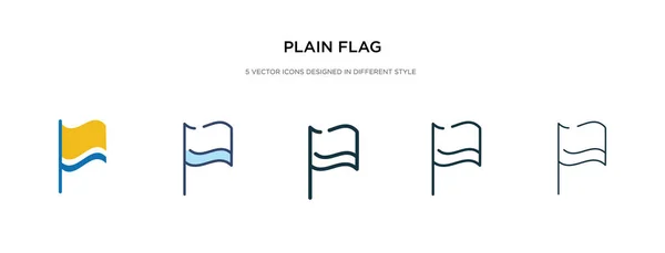 Icono de bandera llano en la ilustración de vectores de estilo diferente. dos colo — Vector de stock