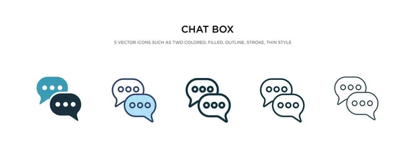 Chat-Box-Symbol in verschiedenen Stil Vektor-Illustration. zweifarbig — Stockvektor