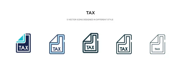 Fiscaal icoon in verschillende stijl vector illustratie. twee gekleurde en — Stockvector