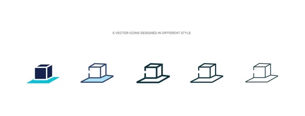 Icono en la ilustración de vectores de estilo diferente. dos de color y b — Vector de stock