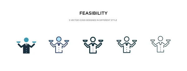 Icono de viabilidad en la ilustración de vectores de diferentes estilos. dos col — Vector de stock