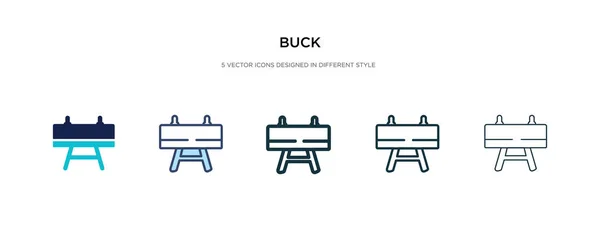 Icono de buck en la ilustración de vectores de estilo diferente. dos de color un — Vector de stock