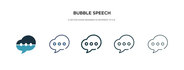 Icono de voz de burbuja en la ilustración de vectores de estilo diferente. dos c — Vector de stock