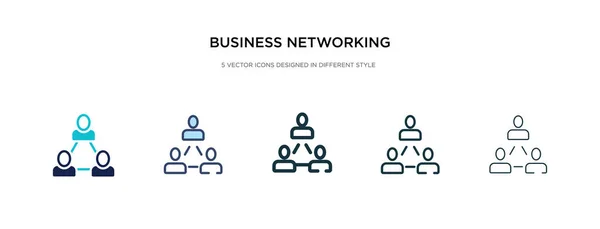 Business networking icoon in verschillende stijl vector illustratie. — Stockvector