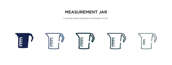 Maatbeker pictogram in verschillende stijl vector illustratie. twee — Stockvector