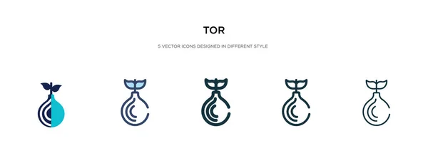 Torsymbol in verschiedenen Stilvektorillustrationen. zwei farbige und — Stockvektor