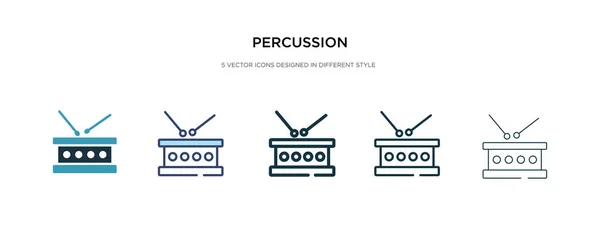 Icono de percusión en la ilustración de vectores de estilo diferente. dos colo — Vector de stock