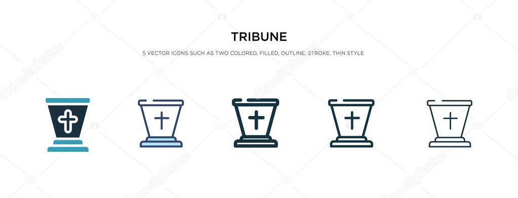 tribune icon in different style vector illustration. two colored