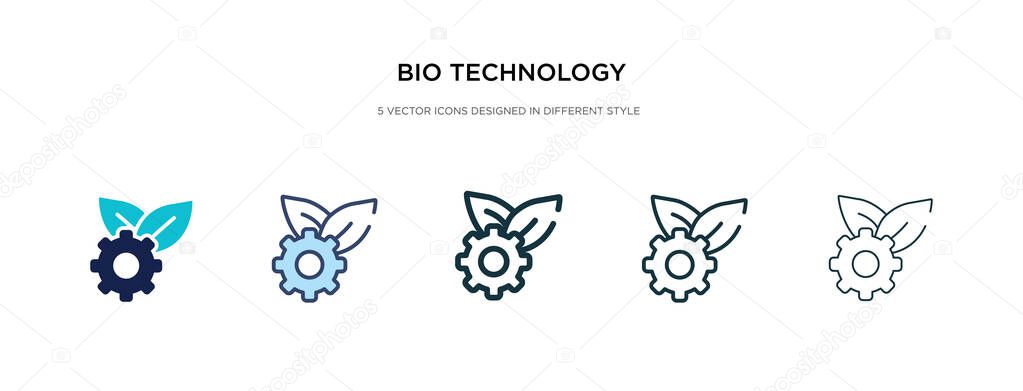 bio technology icon in different style vector illustration. two 