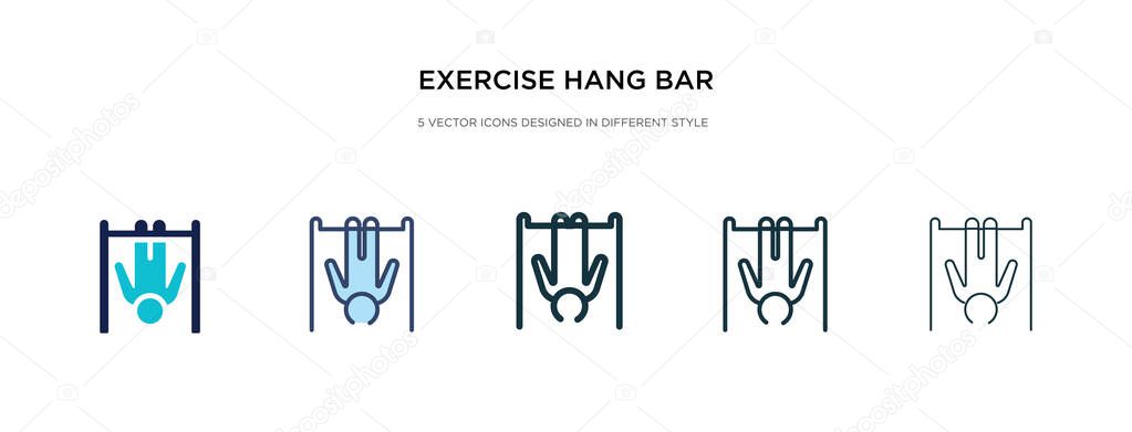 Exercise hang bar icon in different style vector illustration. t — Stock Illustration Exercise hang bar icon in different style vector illustration. t Stock Illustration
