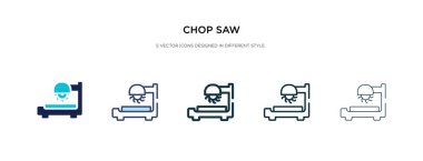 Chop farklı stil vektör illüstrasyonunda bir simge gördü. iki renk