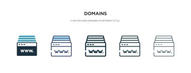 domains icon in different style vector illustration. two colored clipart